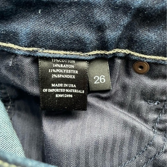 Parker Smith Denim Ava Skinny High Rise Distressed Dark Wash Slim Jeans Size 26 - Picture 9 of 11